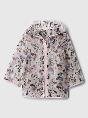 Gap transparent Disney Minnie Mouse Rain Jacket - lt Pink trim